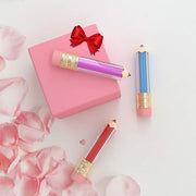 RONRONS 12 Pieces Pencil Lip Gloss Tubes, Empty Mini Pencil Shaped Lip Gloss Tubes Containers Clear Lip Balm Tube Plastic ...