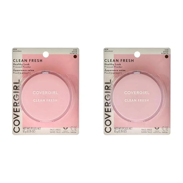 COVERGIRL COVERGIRL Clean Fresh Pressed Powder, Deep, 0.35 Ounce, 220 Deep (99350052598) (Pack of 2) - Product Image