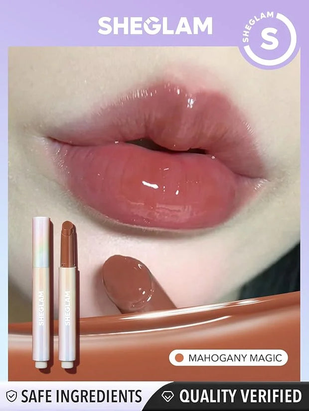 SHEGLAM PoutPerfect Moisturizing Solid Lip Gloss Lipstick - Mahogany Magic - Product Image