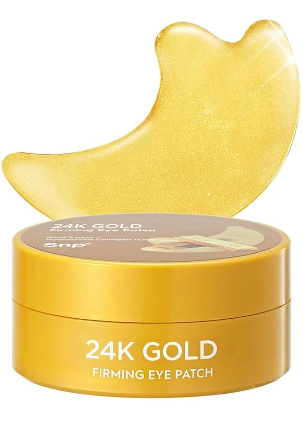 [K Beauty Snp] 24K Gold Firming Eye Patch | 11,900mg of Collagen with 24K Gold | Tightening and Hydrating for All Skin | U...