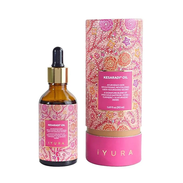 iYURA Kesaradi Face Oil - 5000-year-old Recipe with Exotic Saffron, Turmeric & Rose – For Visibly Brighter Skin - 100% Nat...