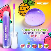 Blossom Juicy Jelly Moisturizing Lip Care Fruit Flavored Nourishing Lip Oil + Zodiac Sign Vanilla Scented Roll On Lip Glos...