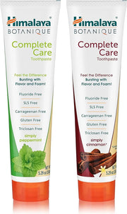 Himalaya Botanique Complete Care Toothpaste, Peppermint and Cinnamon - Fluoride Free Toothpaste for Clean Teeth & Fresh Br...