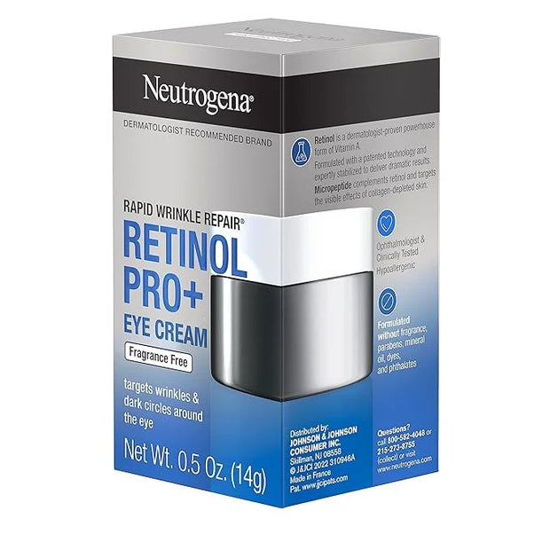 Neutrogena Rapid Wrinkle Repair Retinol Pro+ Anti-Wrinkle Eye Cream, Targeted Eye Cream for Wrinkles & Dark Circles, Formu...