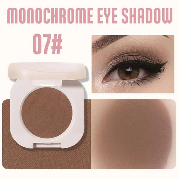 Matte Single Eyeshadow Palette Makeup for Green Blue Eyes, Dark Brown Matte Eyeshadow For Old Women, Holographic Multichro...