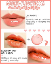 Hydrating Plumping Lip Glow Oil,Tinted Lip Gloss Lip Stain,Glow Reviver Lip Oil,Long Lasting Moisturizing Clear Lip Plumpi...