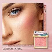 CATKIN Powder Blush for Cheek Blusher Natural Shimmering Blush & Highlight 2 in 1 Creamy Blendable Baked Blush Palette 10g...