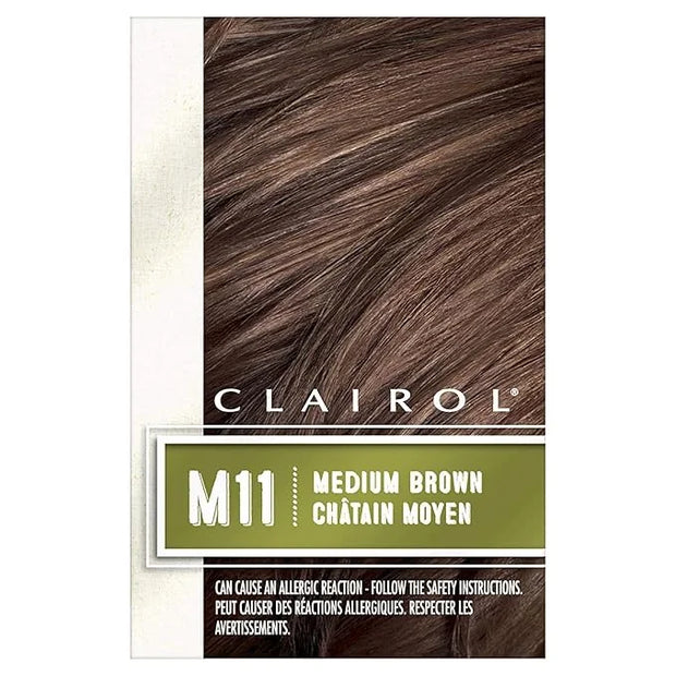 Clairol Natural Instincts Semi-Permanent Hair Dye for Men, M11 Medium Brown Hair Color, Pack of 3 - Product Image