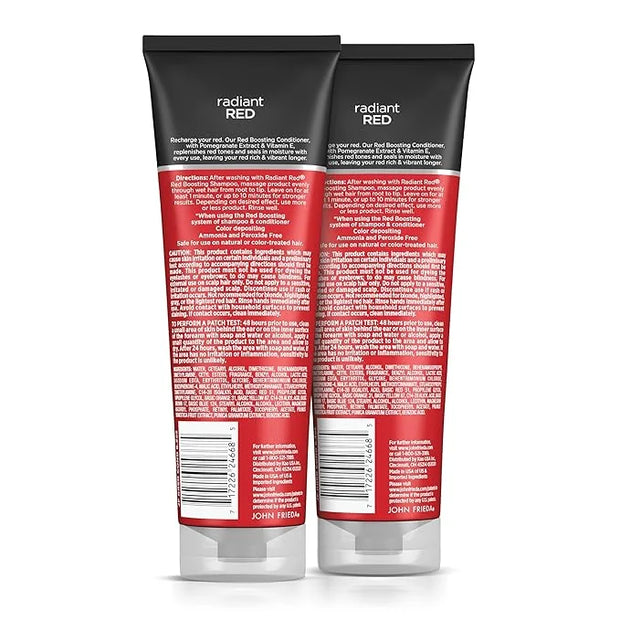 John Frieda Radiant Red, Color Boosting Conditioner, Hydrates and Enhances Red Tones with Pomegranate Extract and Vitamin ...