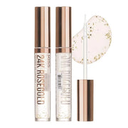3 PACK Lip Oil Gloss, Hydrating Non-Sticky Lip Oil, 100% Natural Oil Clear Lip Gloss, Lightweight Lip Moisturizer (Rosegol...