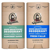 Dr. Squatch Natural Deodorant for Men - Odor-Squatching Aluminum Free - Rainforest Rapids & Fresh Falls (2.65 oz, 2-Pack) ...