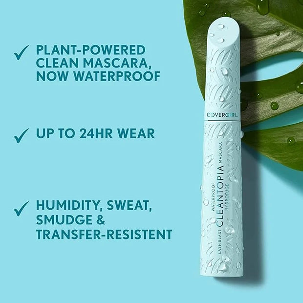 CoverGirl Lash Blast Cleantopia, Waterproof Mascara, Aloe Leaf Extract, Vitamin E & Ceramide, Gentle Formula, Volumizing, ...
