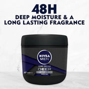 Beiersdorf Nivea Men Body Cream Deep Impact Normal Skin 13.5oz 48h Moisture - Product Image