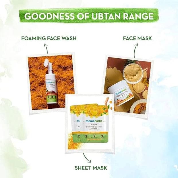 MAMAEARTH Ubtan Oil-Free Face Moisturizer for Radiant Skin | Enriched with Saffron & Turmeric | Long-Lasting Hydration & N...