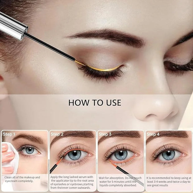 Eyelash Growth Serum - Natural & Nourishing Formula for Longer, Thicker Lashes with Peptides & Biotin | Safe for Sensitive...