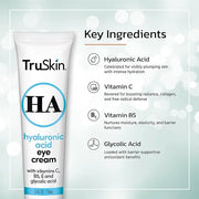 TruSkin Eye Cream for a Hydrated, Brighter-Looking Eye Area - Improve Appearance of Dark Circles & Puffiness - Hyaluronic ...