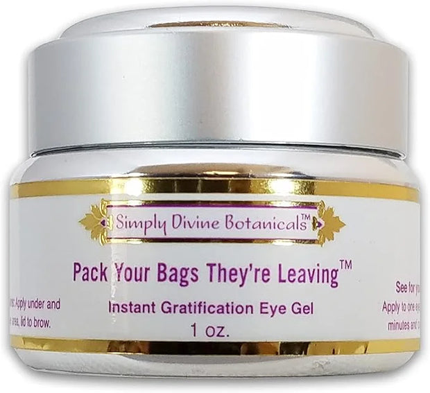 Simply Divine Botanicals Pack Your Bags They're Leaving Eye Gel - Natural and Organic Treatment to Hydrate and Instantly R...