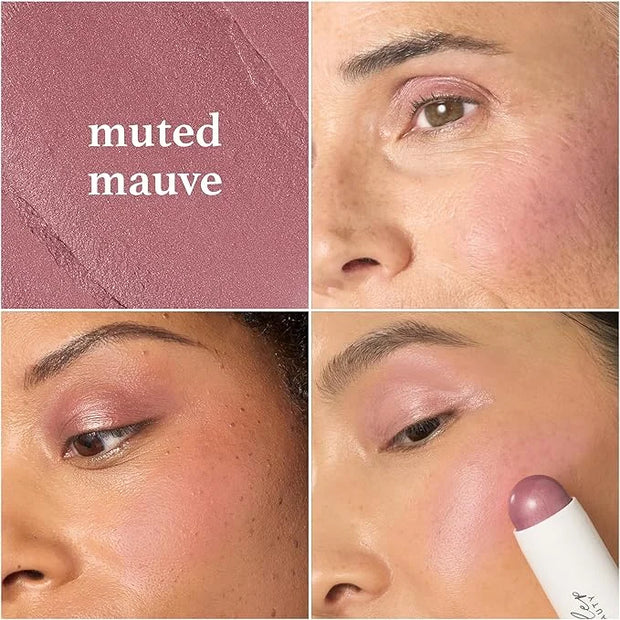 Julep Skip The Brush Cream to Powder Blush Stick - Muted Mauve - Blendable and Buildable Color - 2-in-1 Blush and Lip Make...