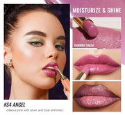 Oulac Moisture Mauve Pink Lip Gloss - 2 in 1 Shimmer Lipstick & Lip Balm, Long Lasting Hydrating, Juicy & Glossy finish, S...