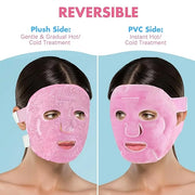 LotFancy Face Ice Pack, Reusable Ice Face Mask, Gel Bead Cold Face Eye Mask, Hot Cold Compress for Puffiness, Facial Routi...