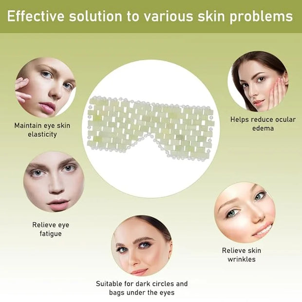 Face Mask, Relief Eye Mask, Natural stone Eye Mask, Skin Care Massage Tool for Swollen, Eliminate Wrinkles, Dark Circles -...