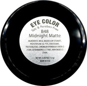 Midnight Matte Deep Navy Blue Pressed Powder Single Vegan Eyeshadow; Talc, Paraben & Cruelty Free - Product Image