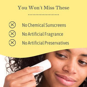 Earth Mama Lady Face® Tinted Mineral Sunscreen Stick, SPF 40 Medium/Dark Tint | Contains Organic Shea & Cocoa Butter | Fou...