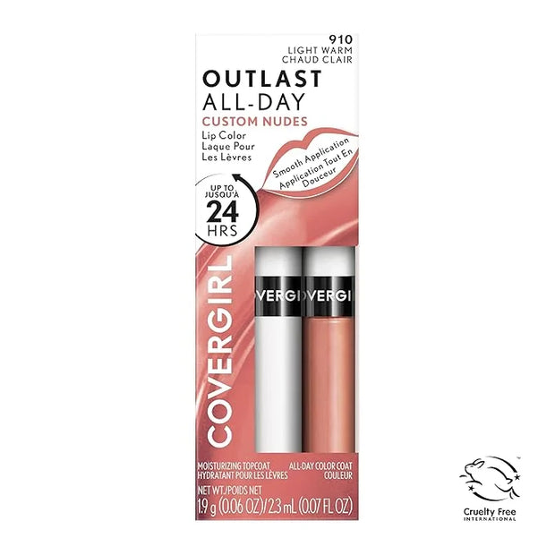 COVERGIRL Outlast All-Day Lip Color Custom Nudes, Light Warm - Product Image