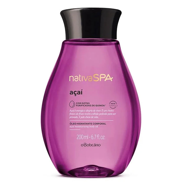Nativa SPA by O Boticário, Açaí Body Oil, Scented Moisturizer, 6.8 Ounce - Product Image