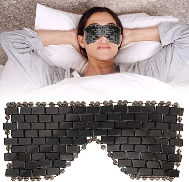 Jade Stone Eye Mask, Cooling Eye Mask Sleep Masks Eye Treatment for Puffy Eyes Dark Circles Jade Mask for Sleeping Masks S...