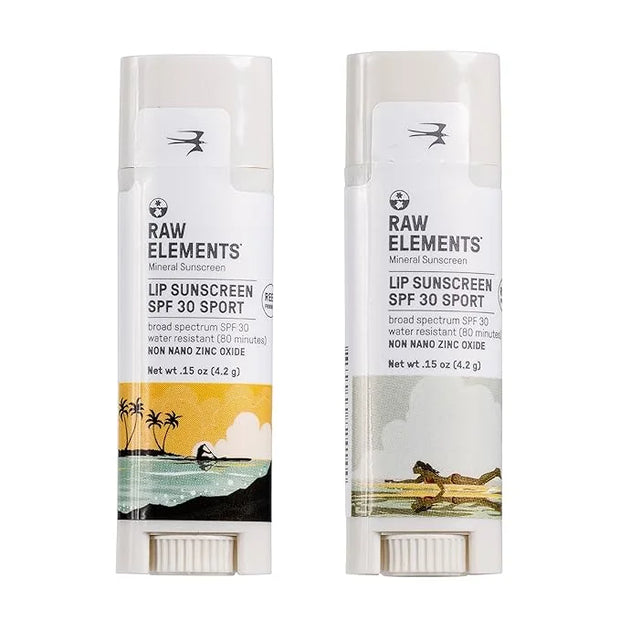 Raw Elements Mike Field Lip Sunscreen - SPF 30, UVA-UVB Protection, Reef-Safe, Non-Nano Zinc, Water Resistant, 0.15 oz (2 ...