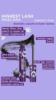 Pacifica Beauty, Highest Lash Chronic Volume Mascara, Black, Lash Lift + Conditioning, Vitamin B + Coconut, Silicone, Sulf...