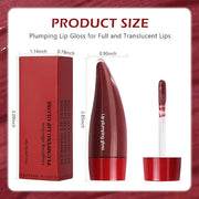 Hydrating Lip Glow Oil, Lip Plumper Gloss Lip Tint Stain, Pigmented Plumping Lip Gloss, Nourishing Non-Sticky Vegan, Gloss...