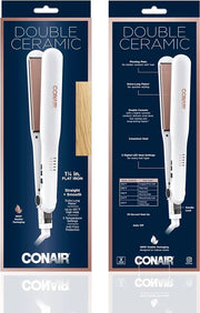 Conair Double Ceramic Flat Iron, 1 1/4-inch Hair Straightener - Product Image