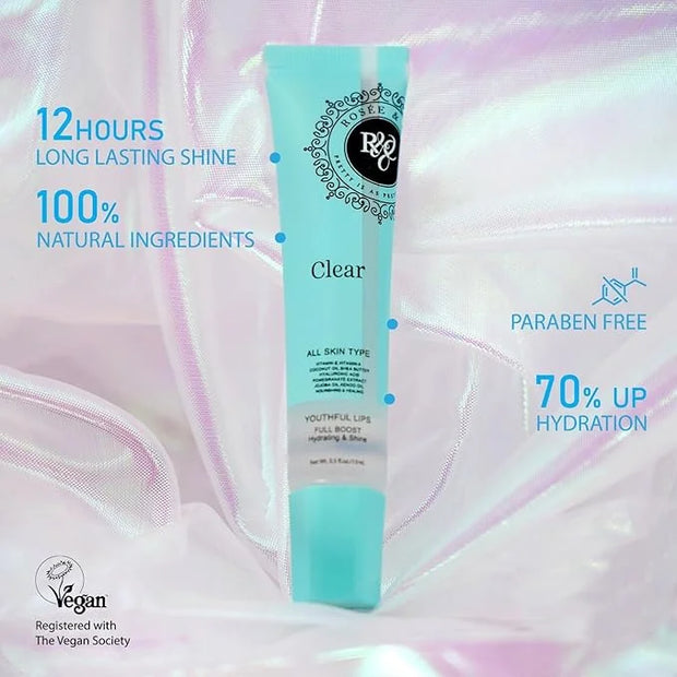 ROSÉE & CO Rosee Lip Gloss Vegan & Cruelty Free Treatment, Professional Make up, Long Lasting Glossy with Shea Butter, Moi...