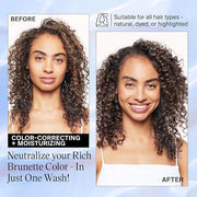 Eva NYC Brass to Sass Brunette Conditioner, Blue Conditioner for Brassy Hair, Neutralizes Brassy Red and Orange Tones, 8.8...