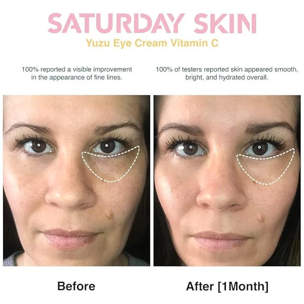 Saturday Skin Yuzu Eye Cream Vitamin C Wide lluminating Under Tight Eye Cream and Face Moisturizer Water Face Cream Natura...