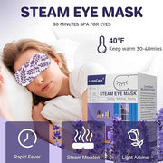 Steam Eye Mask - Self Heating, Moist Hot, Purple, Polyester, Disposable, Lightweight, Eye Mask for Puffy Eyes, Dry Eyes, P...