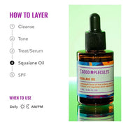 Good Molecules Squalane Oil - Moisturizer for Face, Skin, and Hair, Plumping, Firming, Anti-Aging - Skincare for Face to H...