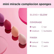 Real Techniques Mini Miracle Complexion Sponge 4 Pack, Small Makeup Blending Sponges, For Foundation & Concealer, Mini Siz...