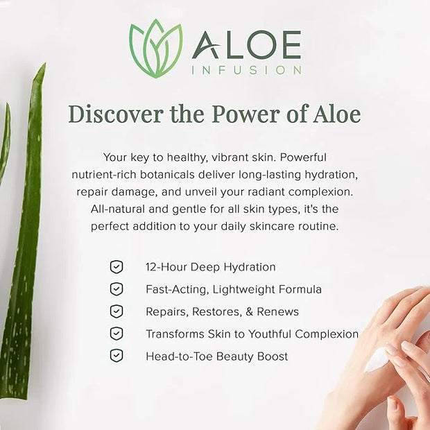 Body and Face Moisturizer - Natural Moisturizing Cream with Organic Aloe Vera - Skin Care for Dry Skin, Anti Wrinkle, Acne...