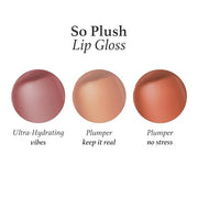 Julep So Plush Hydrating Lip Gloss Trio - High-Shine Hydrating Lightweight Lip Color - Non-Sticky Formula - Vitamin E Soot...
