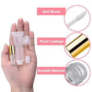 AMORIX 50PCS Mini 1.2ml Lip Gloss Tubes with Wand Empty Lip Gloss Containers Refillable Travel Lip Balm Tubes for Samples ...