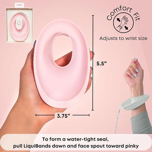 Skincare Essentials Bundle - Silicone Spa Accessories - Beauty Set for Teen Girls (Blush Pink LiquiBands and Face Buffer) ...