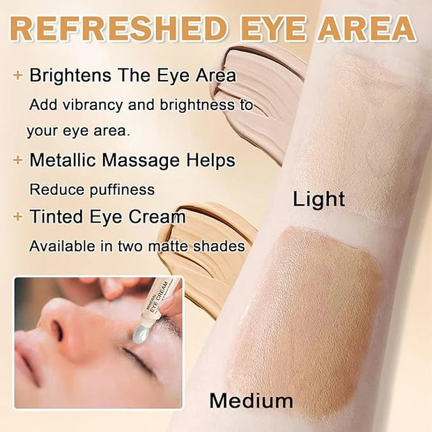CAHIUYOA Mineral Sun Screen Eye Cream Under Eye Cream for Dark Circles and Fine Lines Travel Size Mineral Eye Cream - 02 M...