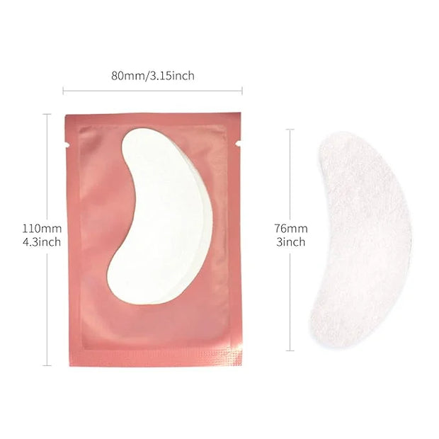 VEYES INC 50 Pairs Pink Hydrogel Eye Patch Eyelash Extension Natural Lint Free Under Eye Gel Pads Lash Extension Supplies ...