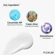 P.CALM Water Barrier Moisturizing Sun Cream Matte-Finish No White Cast SPF 50+ PA++++ Vegan Calming Moisture Daily Sunscre...
