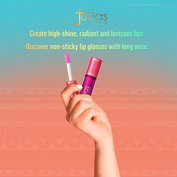 Juvia's Place,Lip Gloss Glass Sweet Beets, Berry, Long Lasting Hydrating The Reds & Berries,16 oz - Product Image