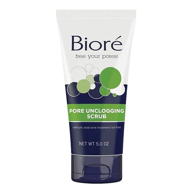 Bioré Pore Unclogging Scrub, Removes Excess Dirt and Oils, Face Scrub, with Salicylic Acid, Oil Free, (HSA/FSA Approved), ...