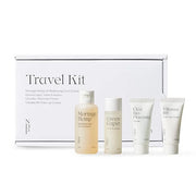 Travel Kit - Mini Travel Size Skincare Essentials - Moringa Hemp Gel Cleanser, Green Caper Toner Essence, Cica Bio-Placent...